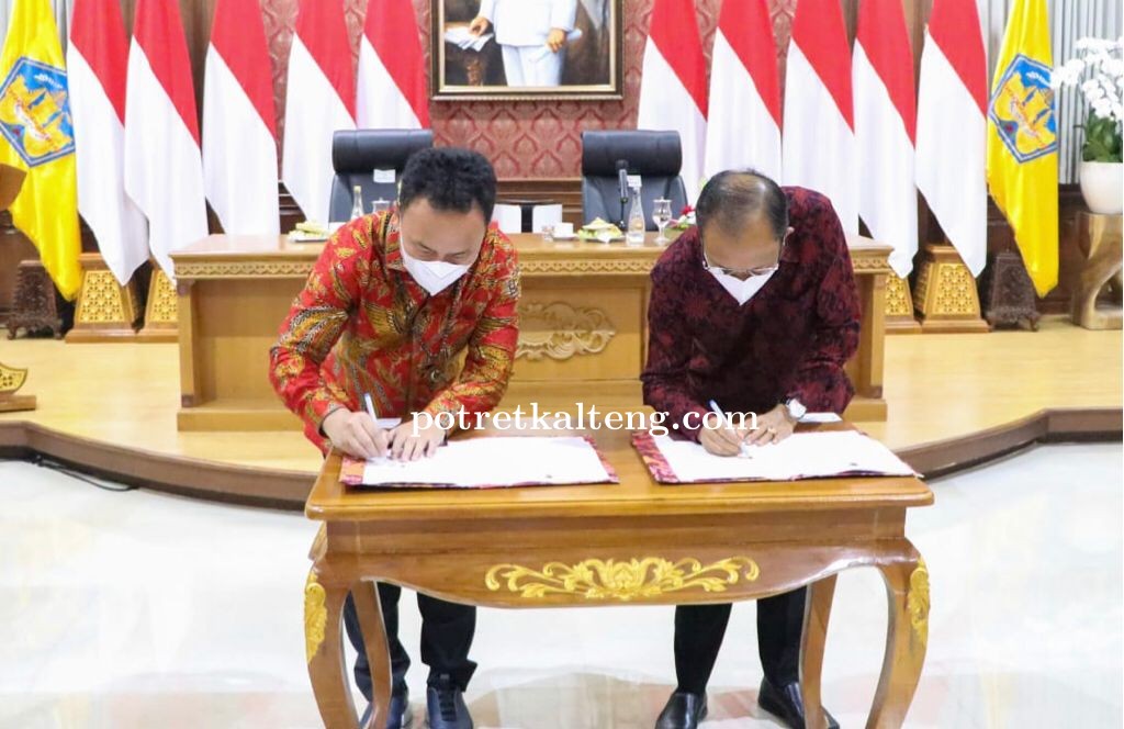 Gubernur Kalteng dan Gubernur Bali Teken MoU Kerja Sama Pembangunan dan Pengembangan Potensi Daerah