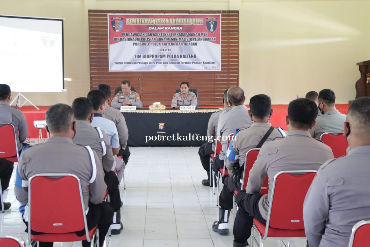 Dalam Rangka Pembinaan Etika Propesi Polri, Bidpropam Polda Kalteng Laksanakan Sosialisasi