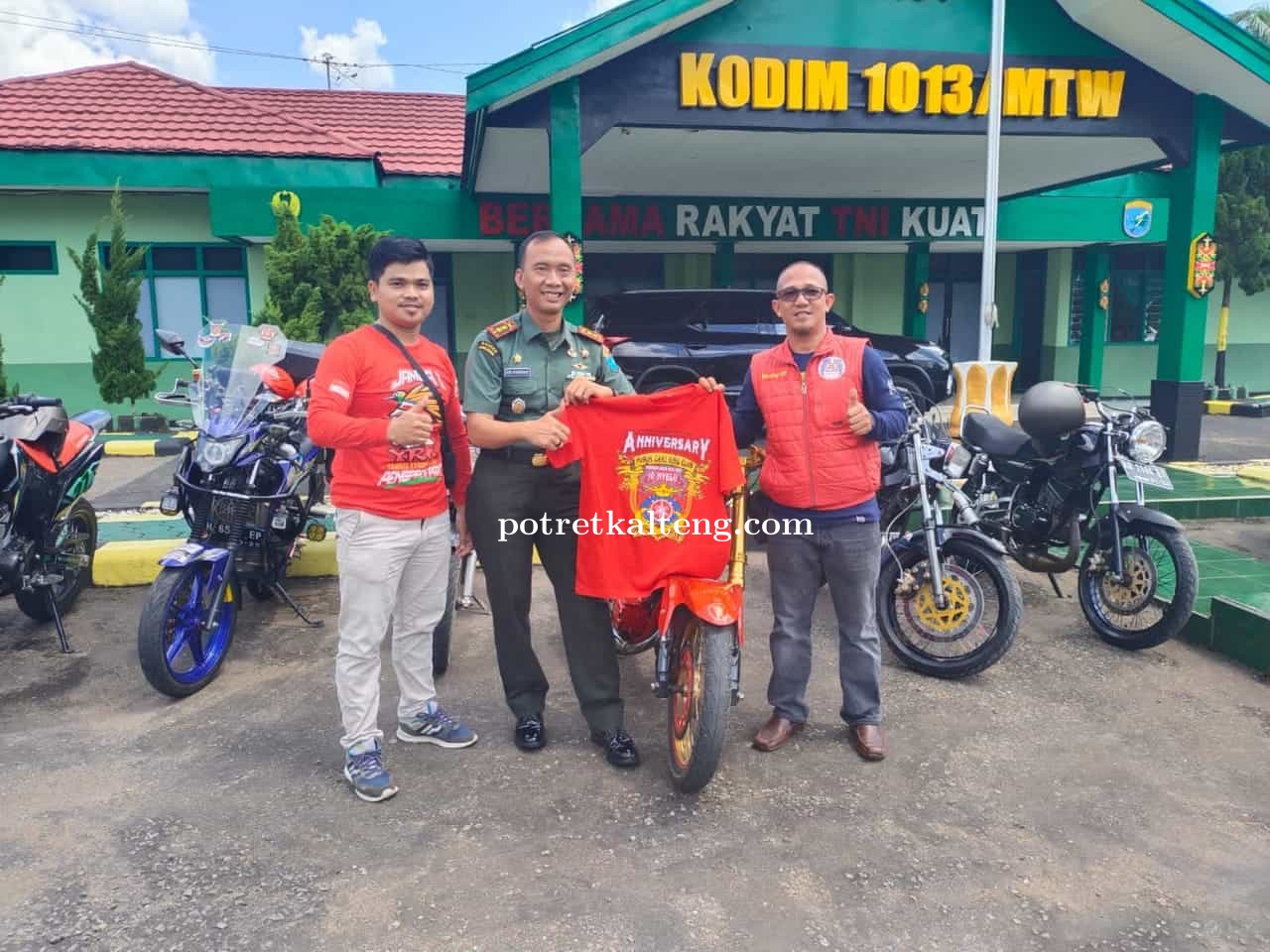 Dandim Muara Teweh Gelar Silaturahmi Dengan Klub Sepeda Motor Kabupaten Barito Utara Dan Murung Raya