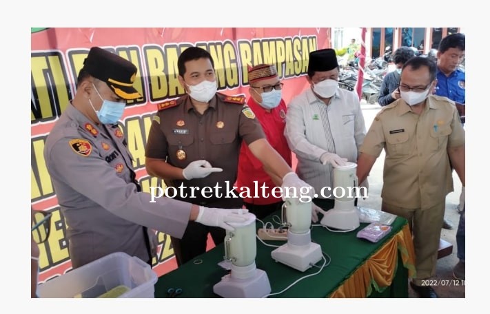 Sebanyak 139,07 gram Sabu dan 9.417 Butir Obat Terlarang Dimusnahkan