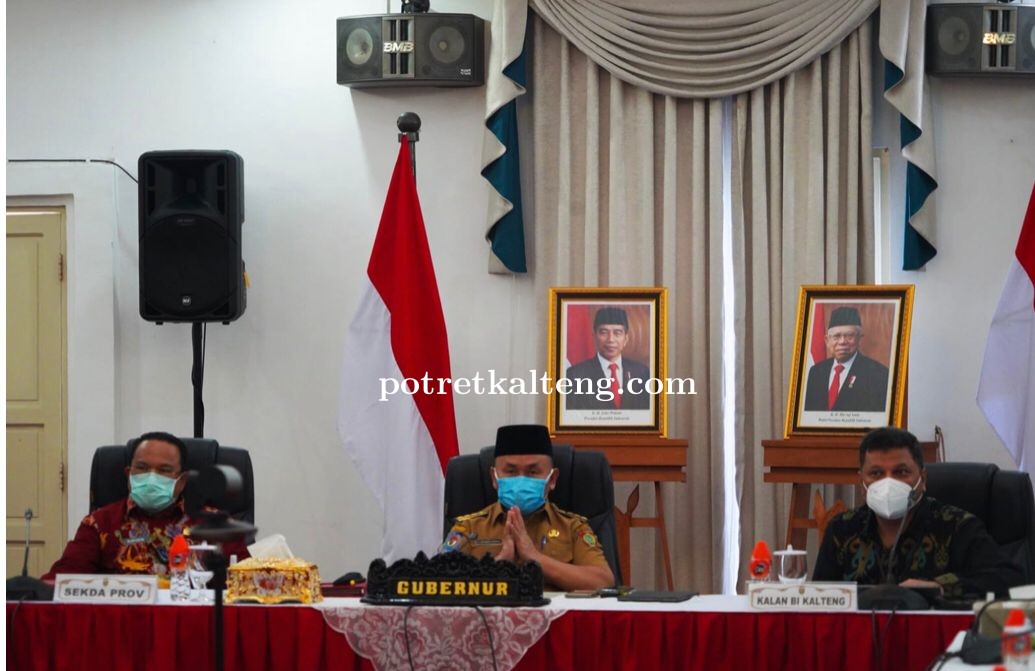 Gubernur Kalteng, H. Sugianto Sabran Hadiri Rakornas Pengendalian Inflasi Tahun 2022