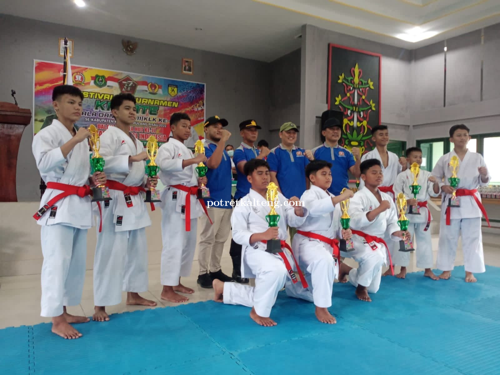 Kabupaten Pulpis Juara Umum Karate Dandim Kodim 1011/KLK Cup