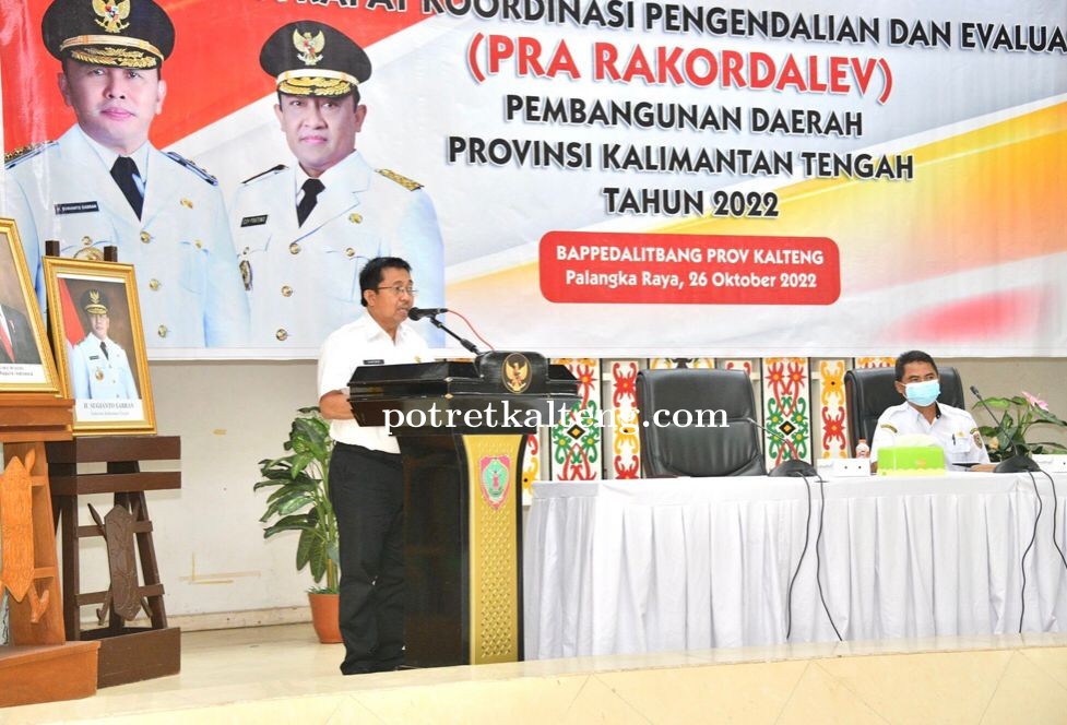 Kepala Bappedalitbang Prov.Kalteng Buka Pra-RAKORDALEV Pembangunan Daerah Provi Kalteng Tahun 2022