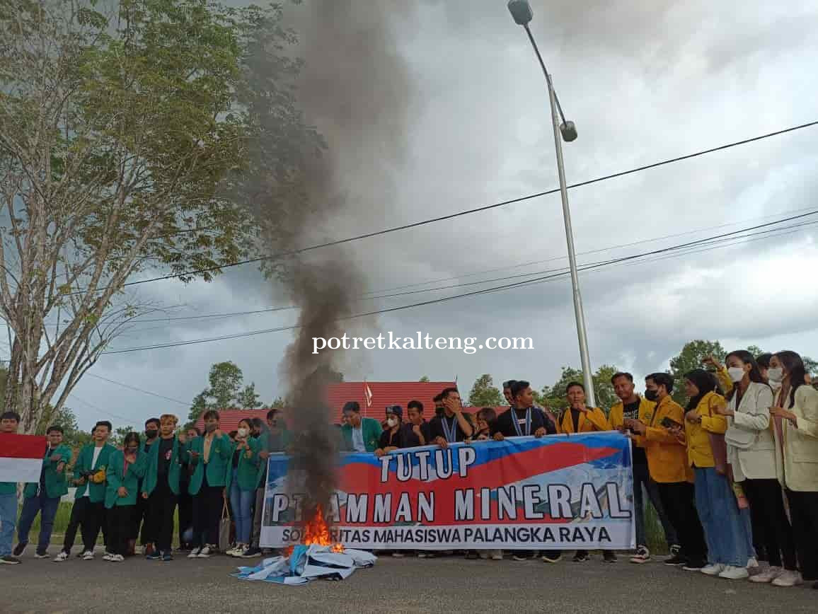 Solidaritas Mahasiswa Palangka Raya Dukung Aksi Aliansi Anti Mafia Tambang di Sumbawa Barat.