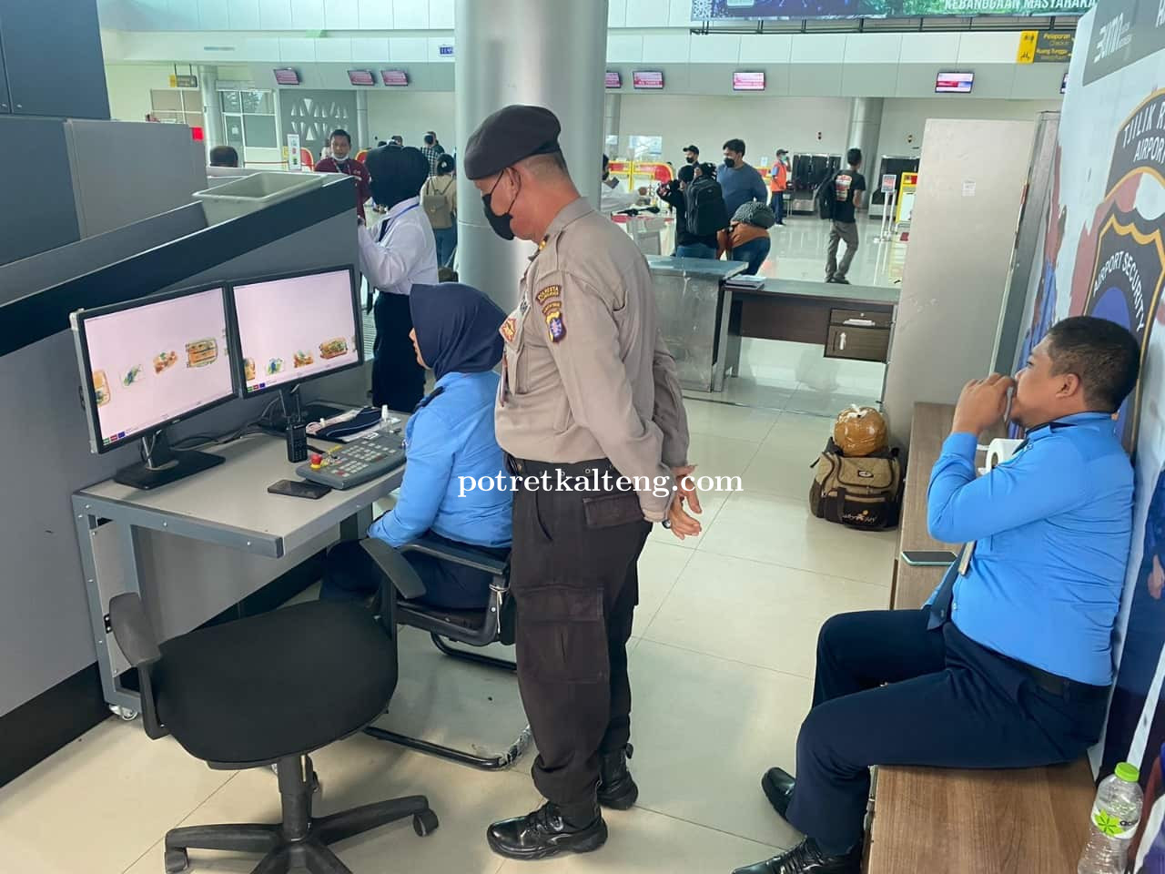 Jaga Kondusifitas Bandara Tjilik Riwut, Personel PAM Laksanakan Patroli