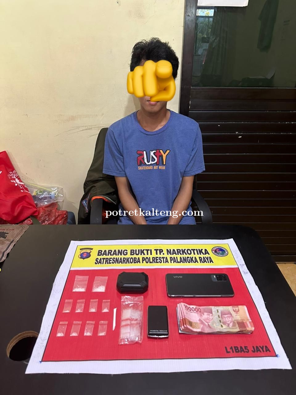 Satresnarkoba Polresta Palangka Raya Kembali Amankan 10 Paket Sabu Dari Seorang Pemuda