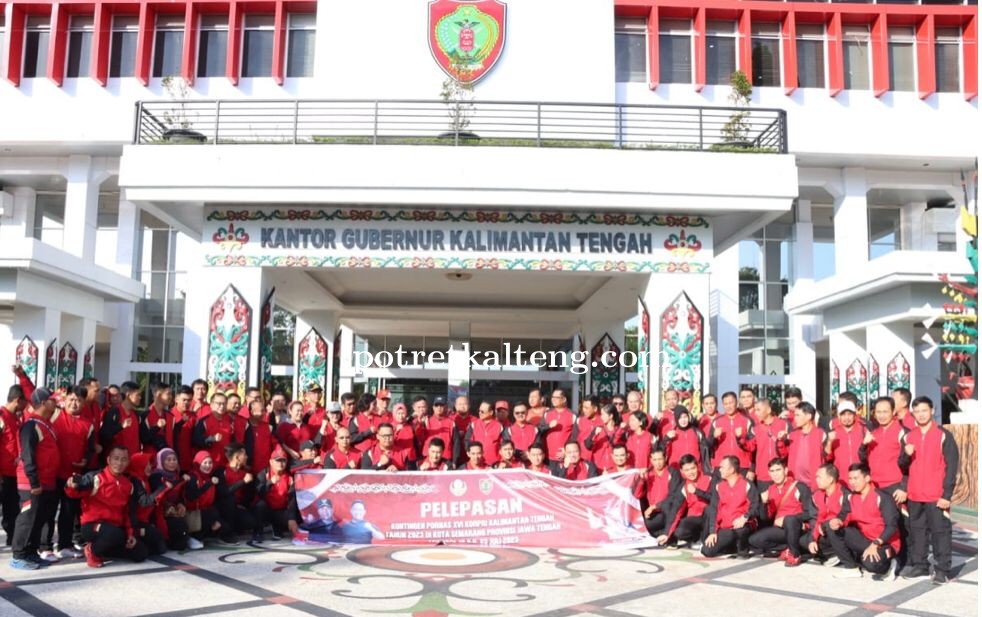 Sekda Kalteng Lepas Keberangkatan PORNAS KORPRI Kalteng ke Semarang