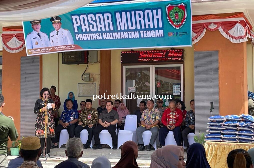 Pemprov Kalteng Salurkan 10 Ton Beras ke Pasar Murah Berbagi Berkah di Kec Bulik Kabupaten Lamandau