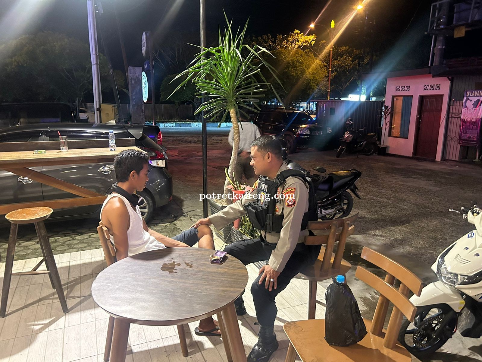 Di Delavan Cafe, Satsamapta Polresta Palangka Raya Amankan Pelaku Pembuat Keresahan