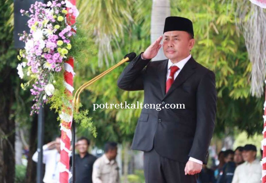 Gubernur Kalteng, H. Sugianto Sabran Pimpin Upacara Harjad ke-67 Provinsi Kalteng