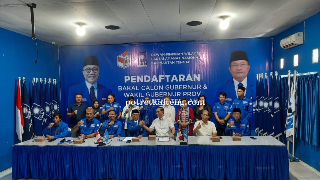 Timerasi Labat Serahkan Berkas Pendaftaran Bakal Calon Gubernur Ke DPW PAN Kalimantan Tengah