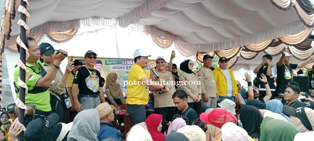 Masyarakat Antusias Hadiri Senam Sehat Kapuas Cerdas Bersama Pasangan Erlin Hardi-Alberkat