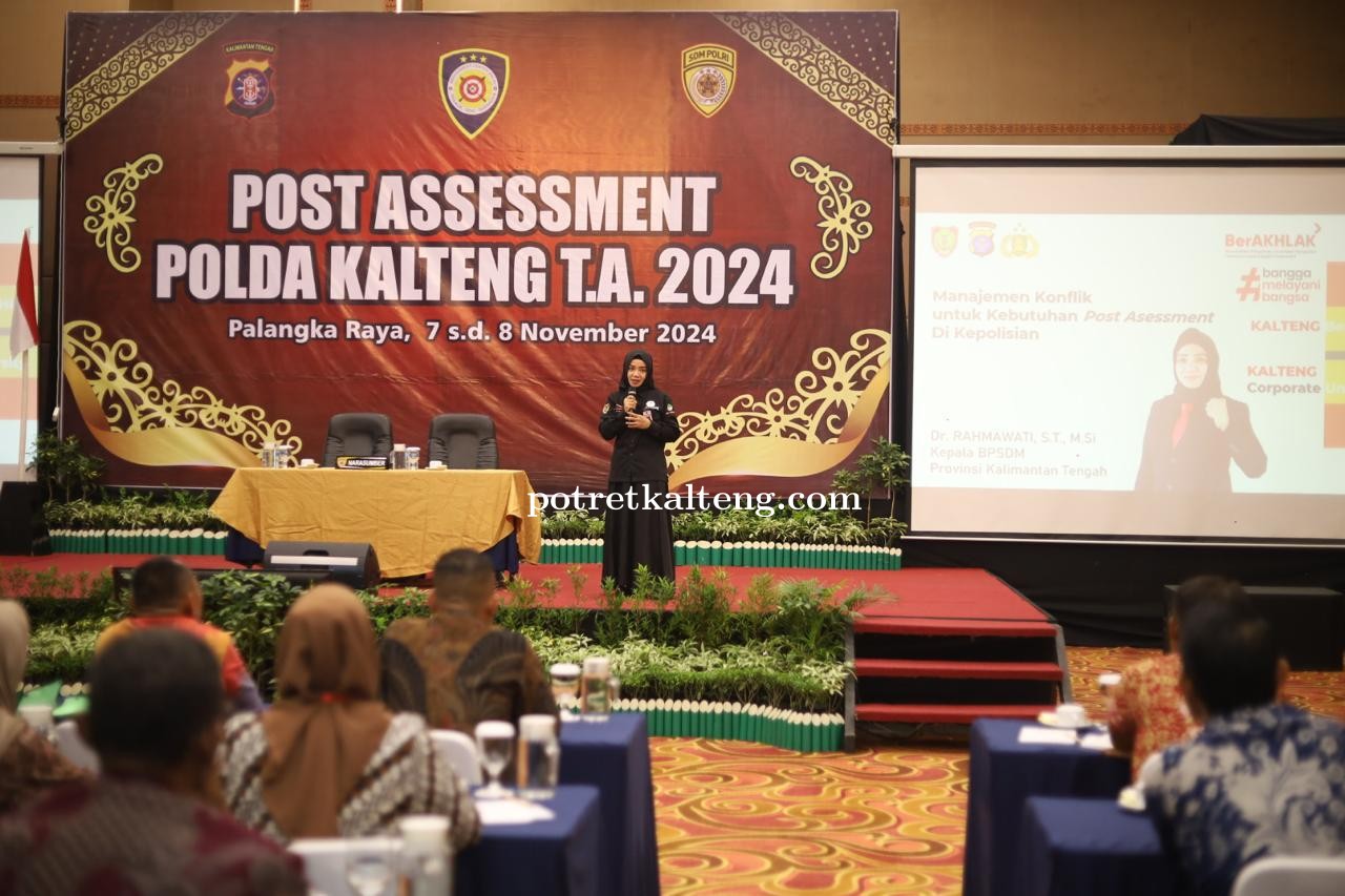 Kepala BPSDM Kalteng Jadi Narasumber pada Post Assessment Polda Kalteng