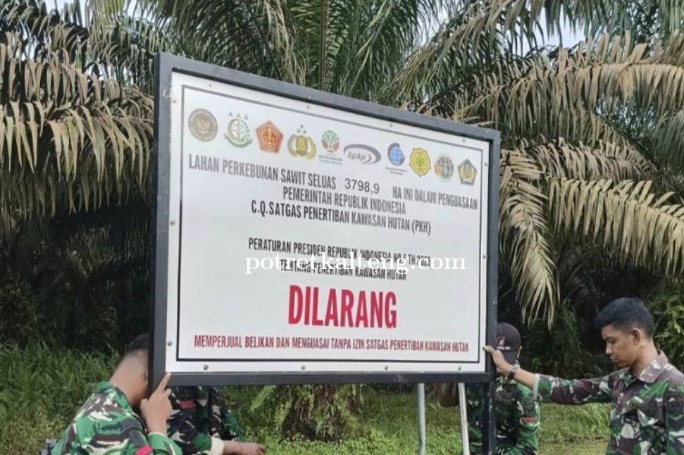 Satgas Sita Lahan Sawit Ilegal di Kotim, PT Agro Bukit Tertangkap Dalam Kawasan Hutan