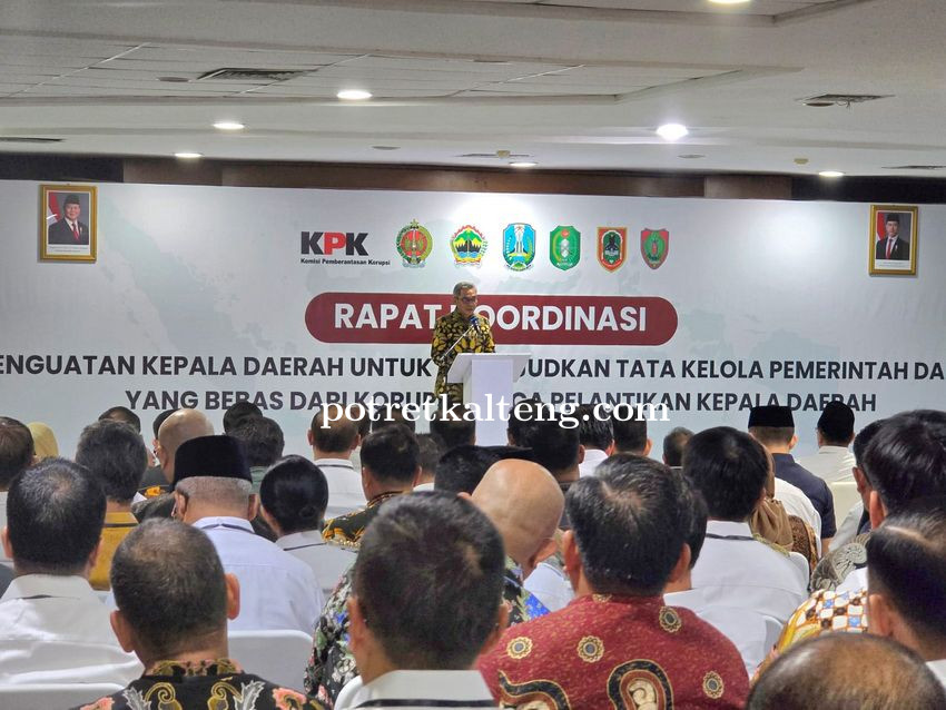 Kepala BAPPERIDA Kalteng Dampingi Gubernur dalam Rakor Kepala Daerah yang Digelar KPK