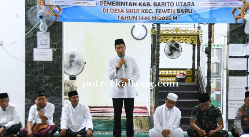 Pj. Bupati Barut Anjangsana Sekaligus Buka Puasa Bersama Di Masjid Ahmad Bakrie Sikui
