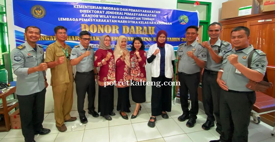 RSUD Mas Amsyar Kasongan dan Lapas Narkotika Gelar Donor Darah Peringati Hari Bhakti Pemasyarakatan