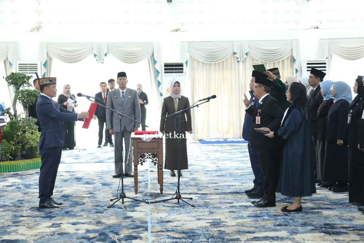 Gubernur Kalteng Lantik Pejabat Tinggi Pratama, Kepala BKD Tegaskan Komitmen Perkuat Birokrasi Profe