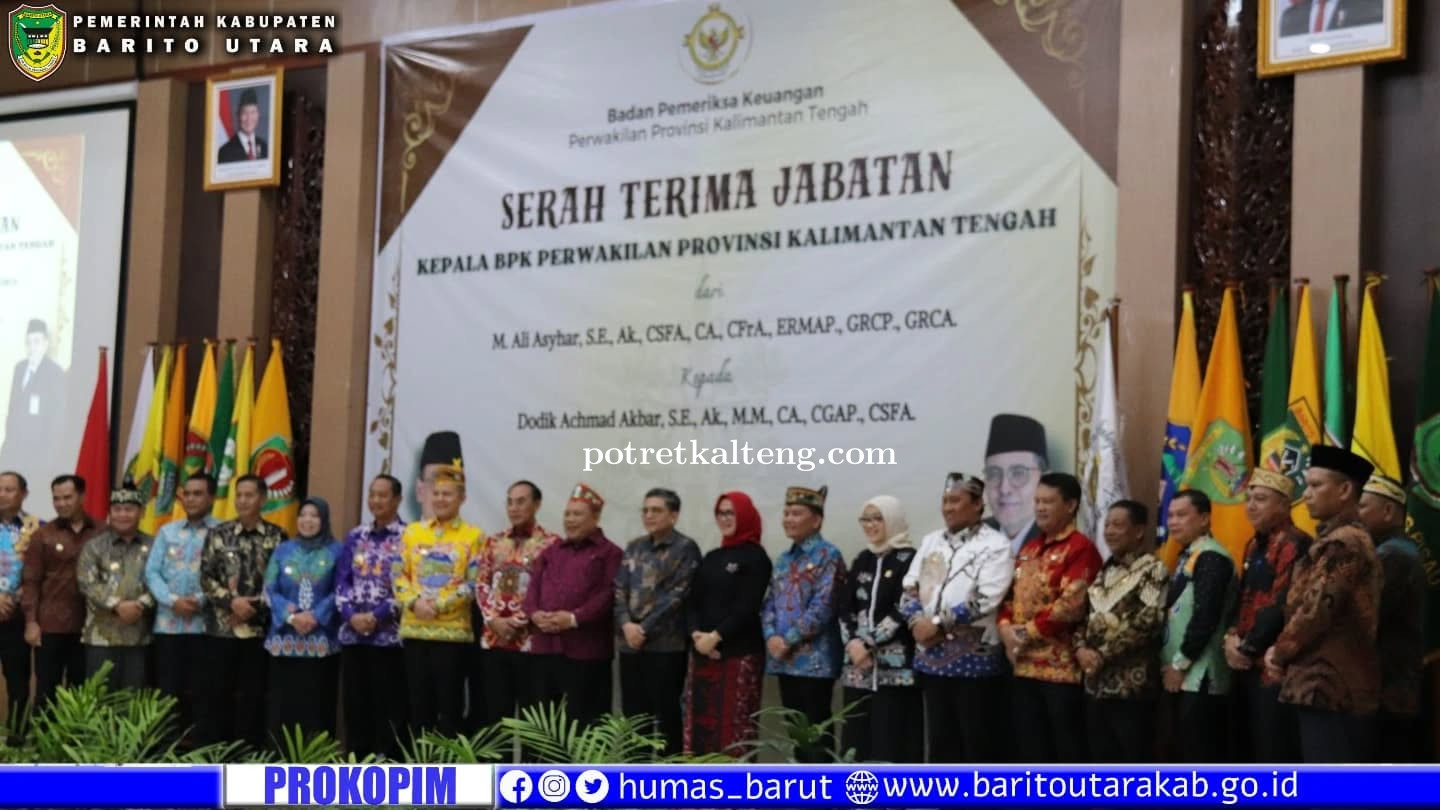 Pj. Bupati Barito Utara Hadiri Sertijab Kepala BPK Perwakilan Kalteng