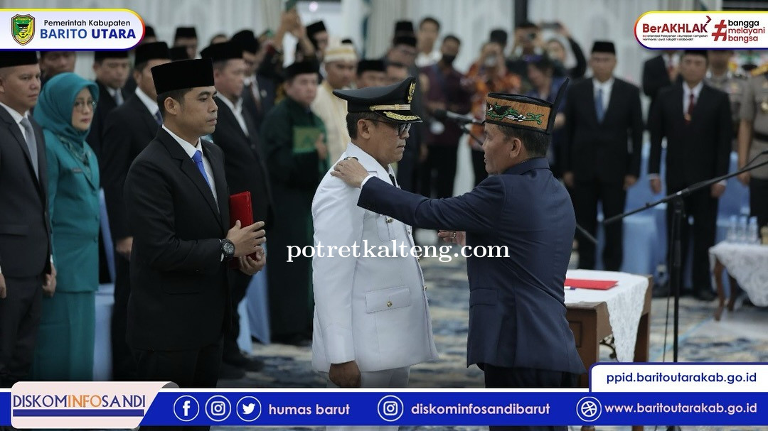 Pelantikan Pj Bupati Barito Utara, Indra Gunawan Terima Amanah Baru