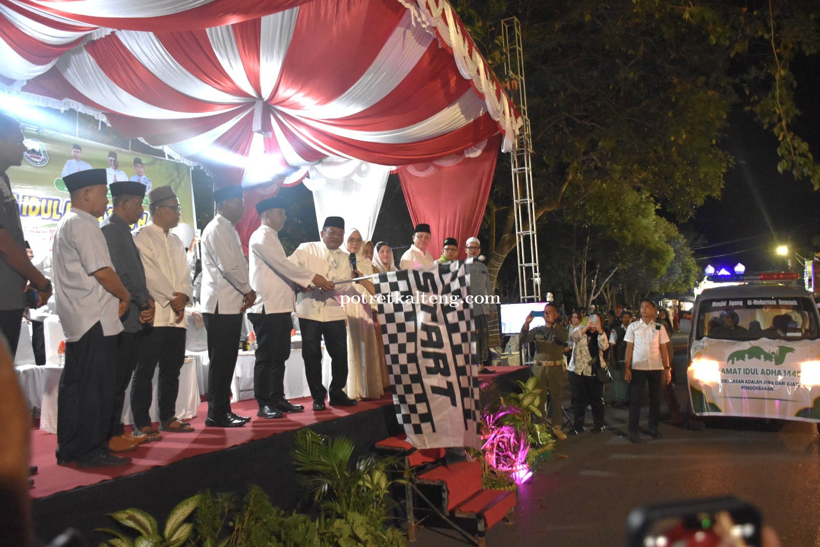 Berlangsung Meriah, Wiyatno dan Dodo Lepas Peserta Pawai Takbir Iduladha 1446 H