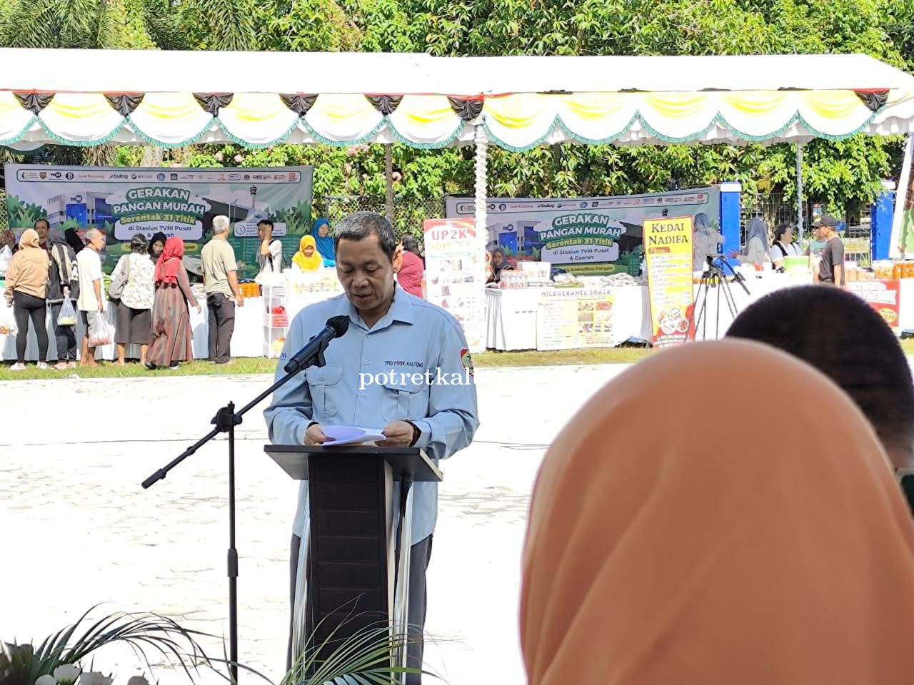 GPM Semarakkan HUT TVRI ke-63 dan HUT RI ke-80, Warga Palangka Raya Padati Pasar Pangan Murah