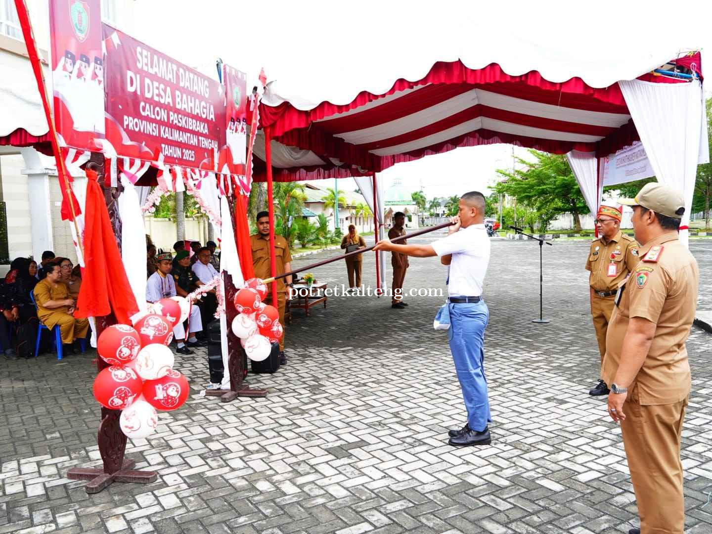 Upacara Tantingan Resmi Membuka Pusdiklat Calon Paskibraka Kalteng 2025