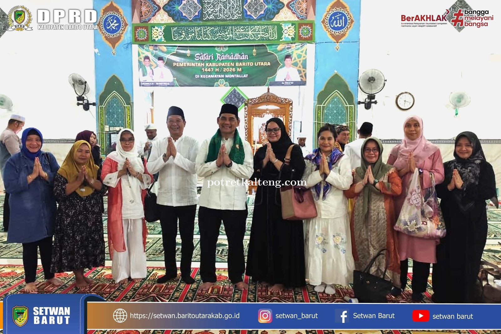 Anggota DPRD Barito Utara Hadiri Safari Ramadhan Bersama Pemkab di Kecamatan Montallat