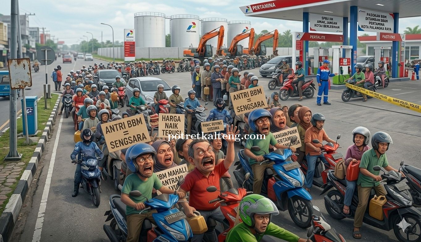 Atasi Kelangkaan, Wali Kota Palangka Raya Berkoordinasi dengan Pertamina Tambah Stok BBM