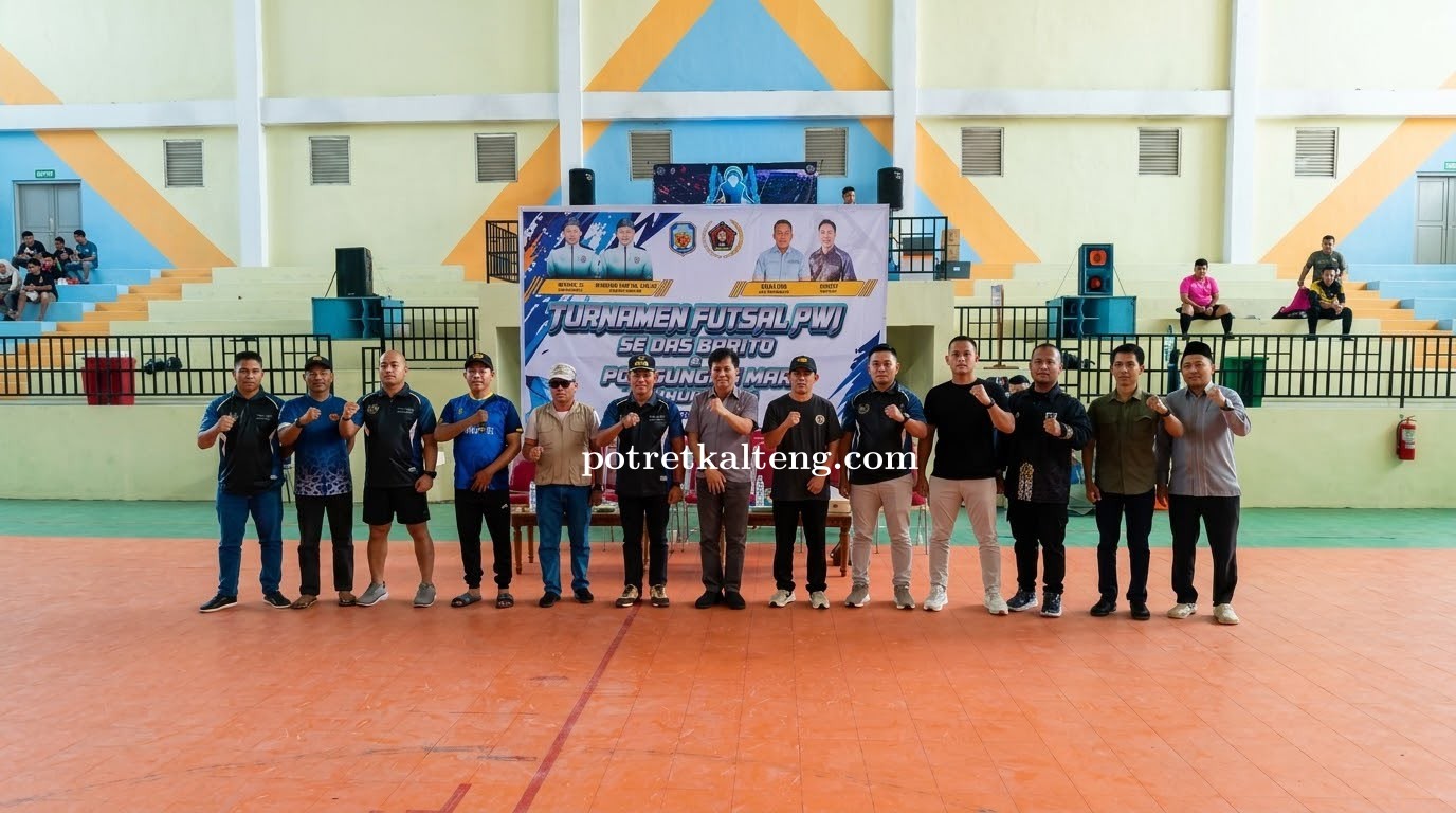 Wabup Rahmanto Buka Turnamen Futsal PWI, Dorong Kekompakan Insan Pers se-DAS Barito