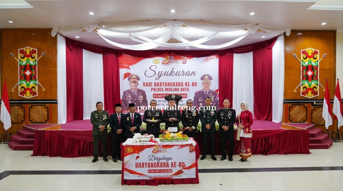 Bupati Heriyus Tegaskan Komitmen Pemkab Murung Raya Perkuat Sinergi Bersama Polres di Hari Bhayangka