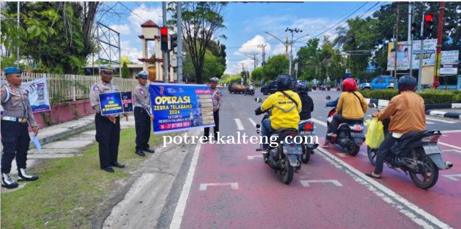 Polresta Palangka Raya Kampanyekan Tertib Lalu Lintas Lewat Operasi Zebra Telabang