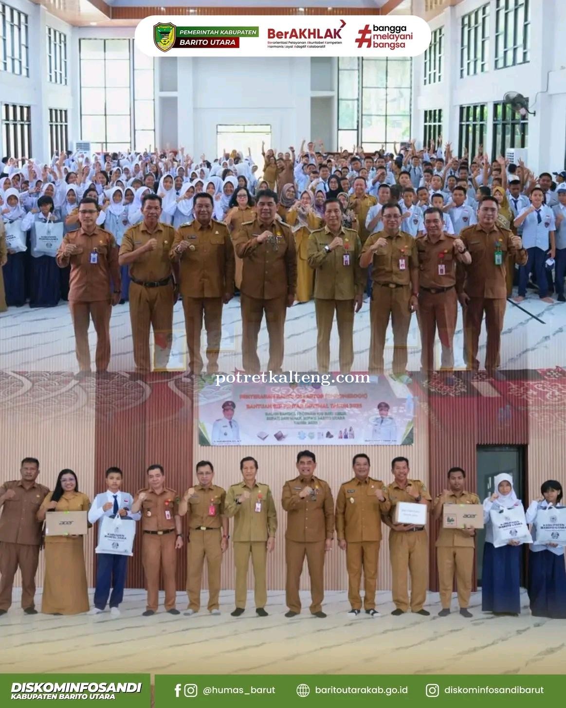 Realisasi Program 100 Hari Kerja: Bupati Shalahuddin Salurkan Bantuan Laptop dan Alkes Sekolah