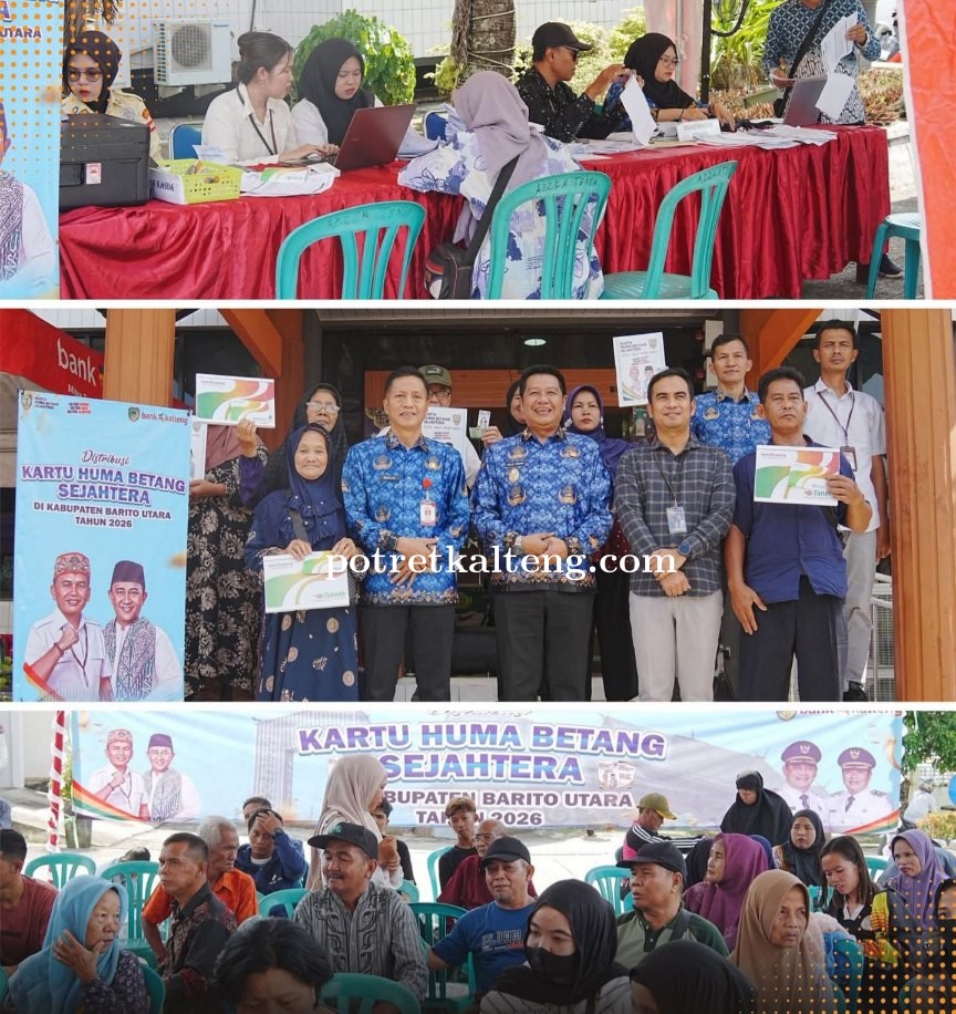 Wakil Bupati Barito Utara Serahkan Tabungan Bank Kalteng dan Kartu Huma Betang Secara Simbolis