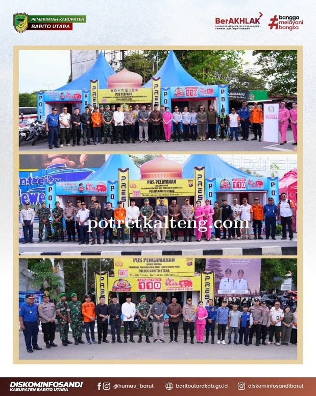 Bupati dan Wabup Barito Utara Tinjau Pos Pengamanan Jelang Mudik Lebaran 