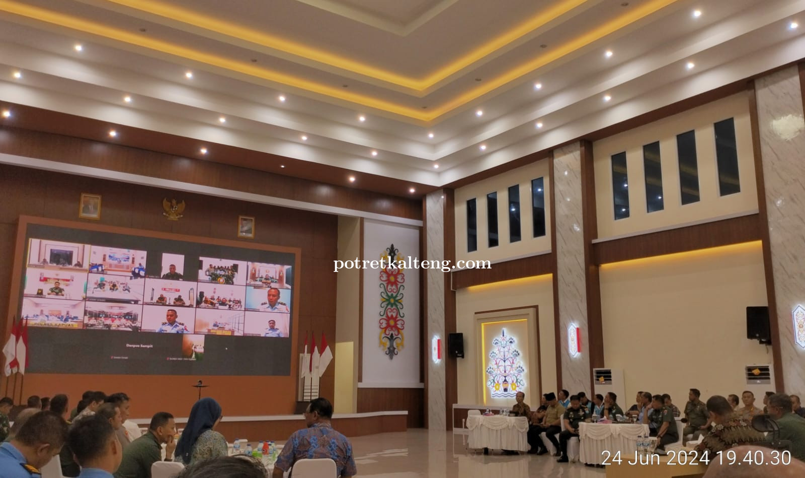 P4B Ikuti Video Konferensi Dengan Danrem Panju Panjung Dalam Persiapan Kedatangan Presiden RI