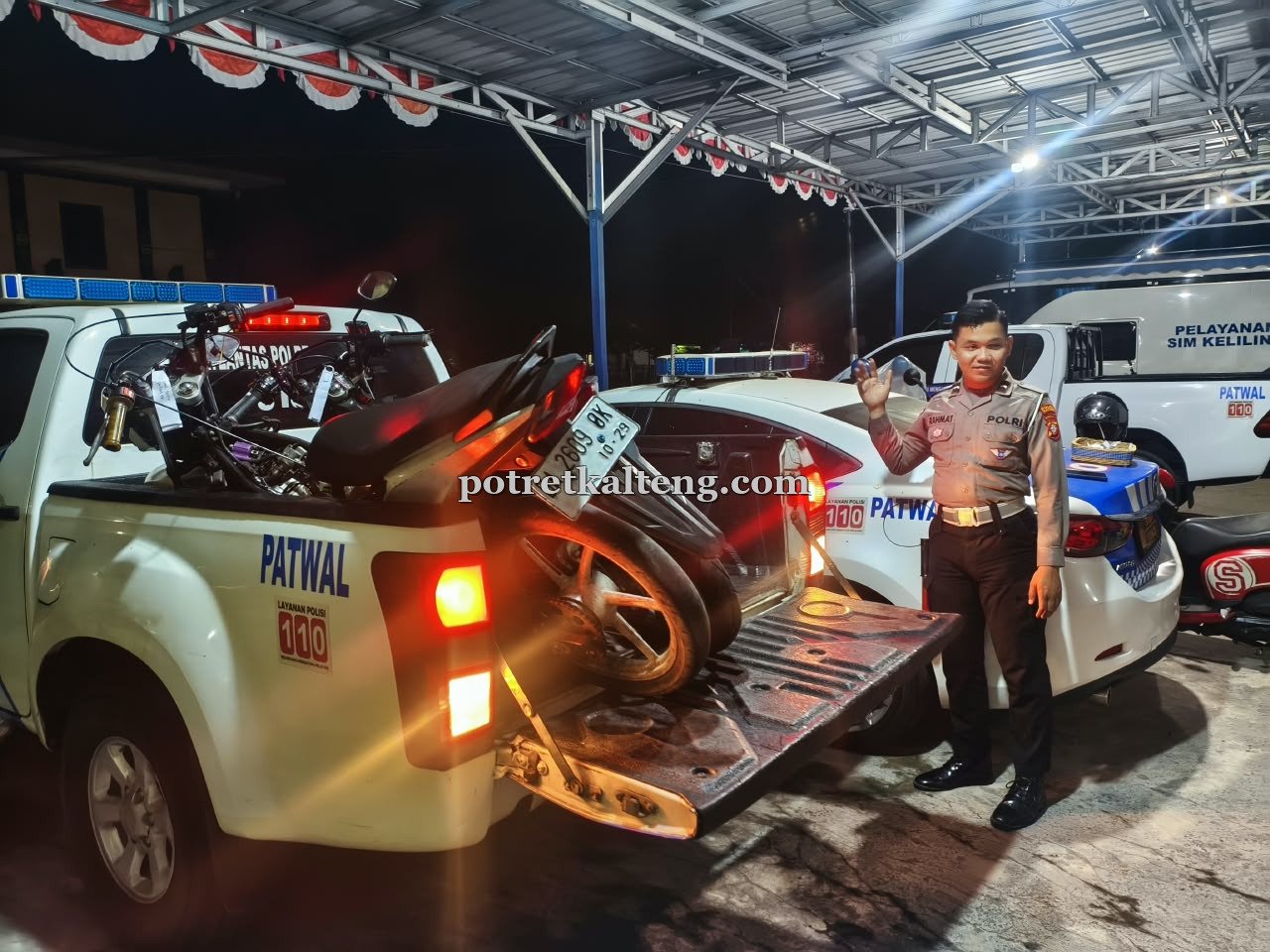 Polres Kapuas Tertibkan Balap Liar, 19 Kendaraan Ditindak