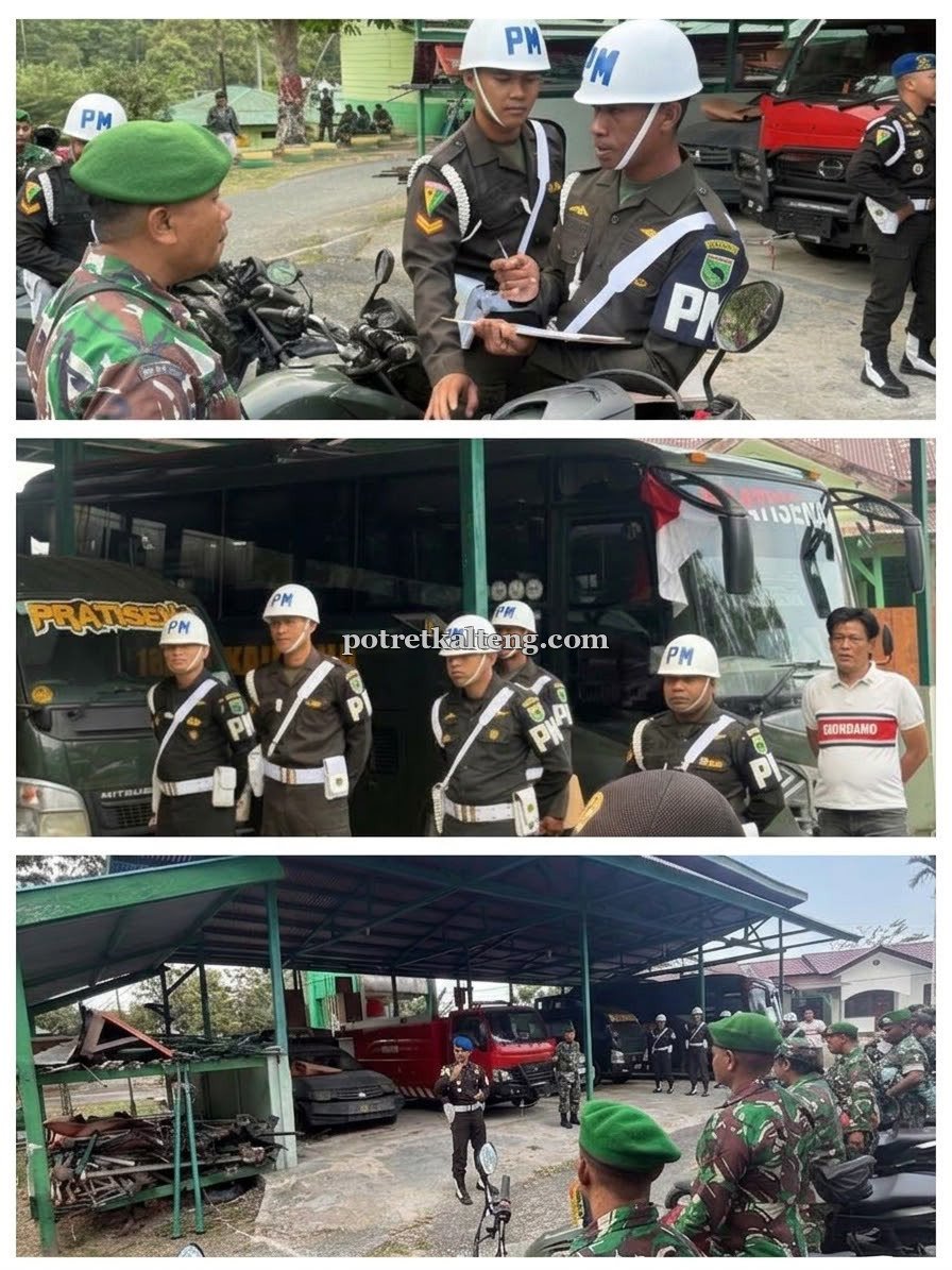 Subdenpom Kaimana Periksa Kelengkapan Kendaraan Prajurit TNI AD