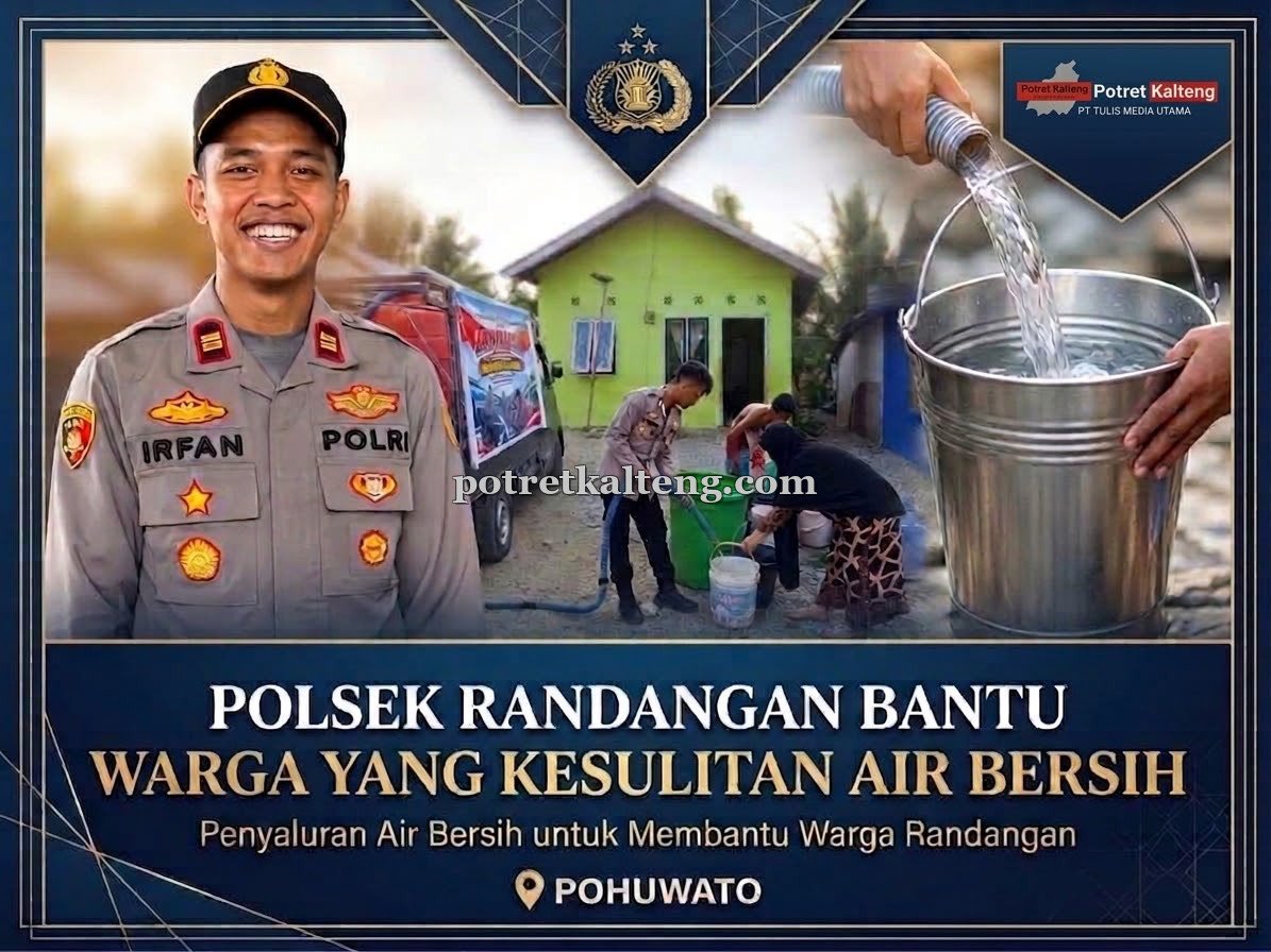 Polsek Randangan Turun Tangan Bantu Warga yang Kesusahan Air Bersih