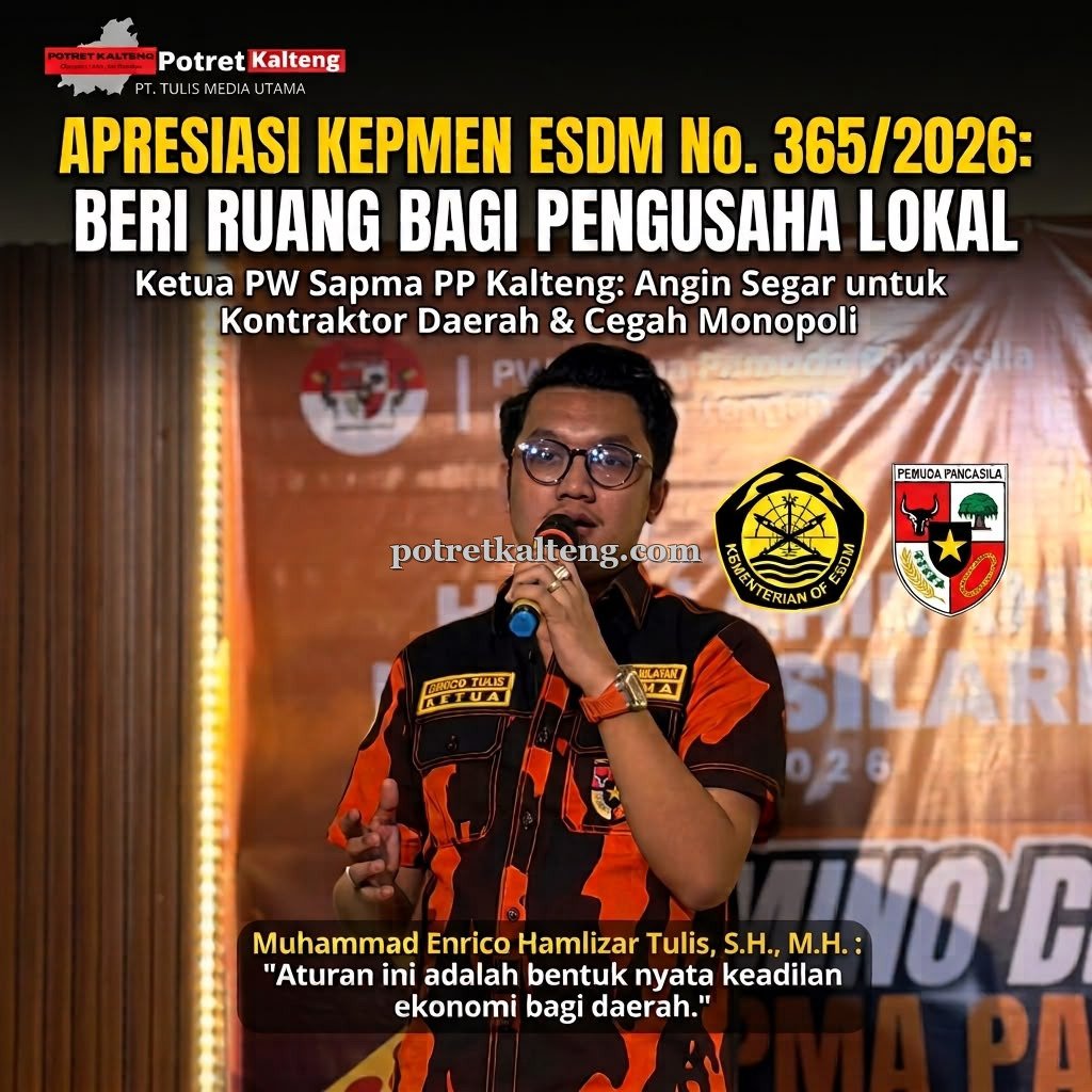 Kawal Kepmen ESDM No. 365/2026, Enrico Tulis: Perusahaan Tambang Wajib Pakai Jasa Lokal