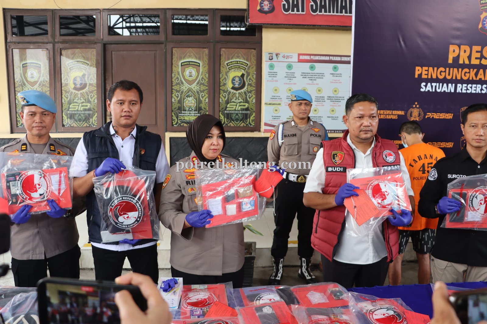 Polres Kapuas Amankan 150,03 Gram Sabu dari Pengungkapan Kasus Sepanjang September