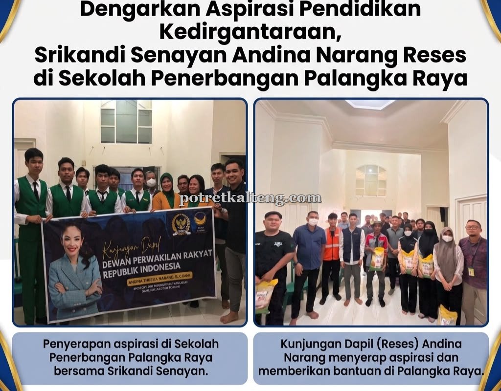 Dengarkan Aspirasi Pendidikan Kedirgantaraan, Srikandi Senayan Andina Narang Reses di Sekolah Penerbangan Palangka Raya