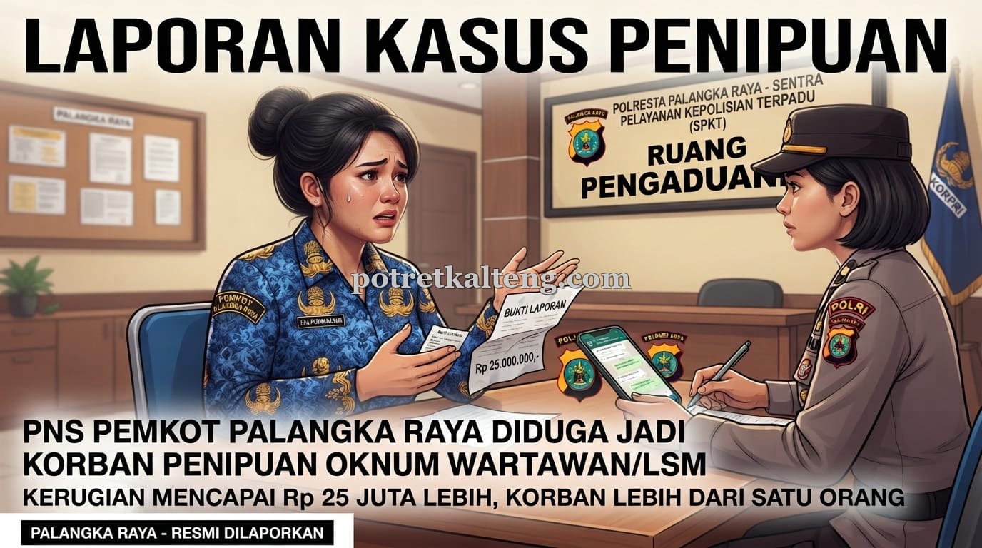 PNS Pemkot Palangka Raya Diduga Jadi Korban Penipuan Oknum Wartawan/LSM, Alami Kerugian Rp25 Juta Lebih