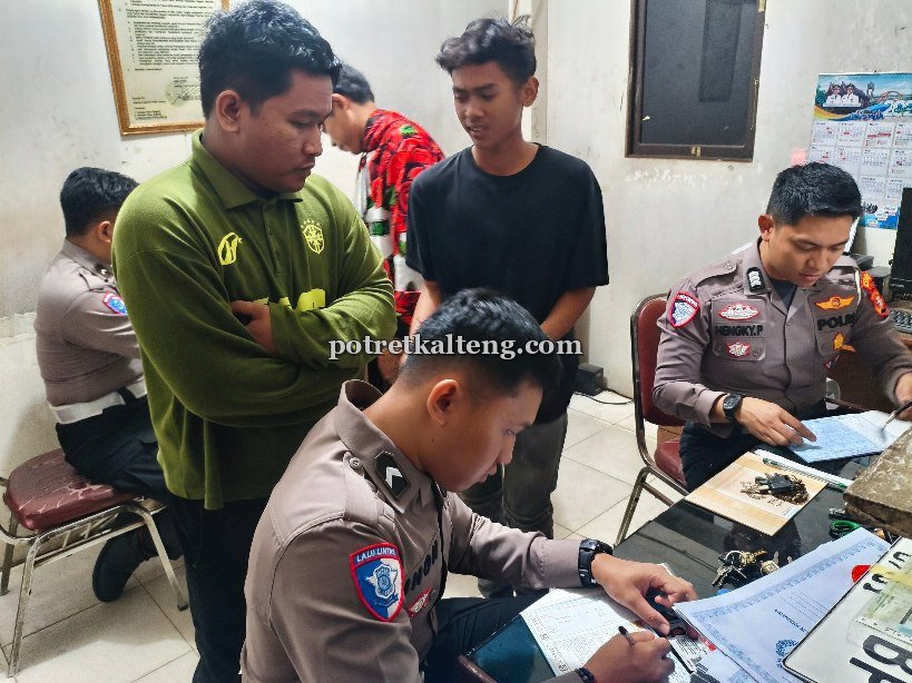 Satlantas Polres Kapuas Tindak 22 Pelanggar Balap Liar dan Knalpot Brong