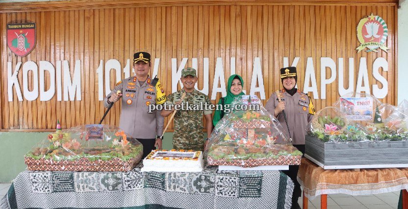 HUT ke-81 TNI, Polres Kapuas dan Kodim 1011/Klk Perkuat Sinergitas