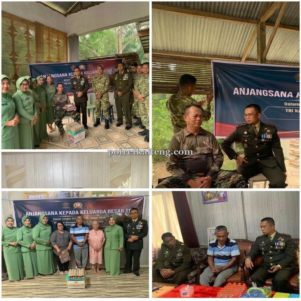 Dandim 1012/Buntok Sambangi Keluarga Besar TNI, Serahkan Bantuan