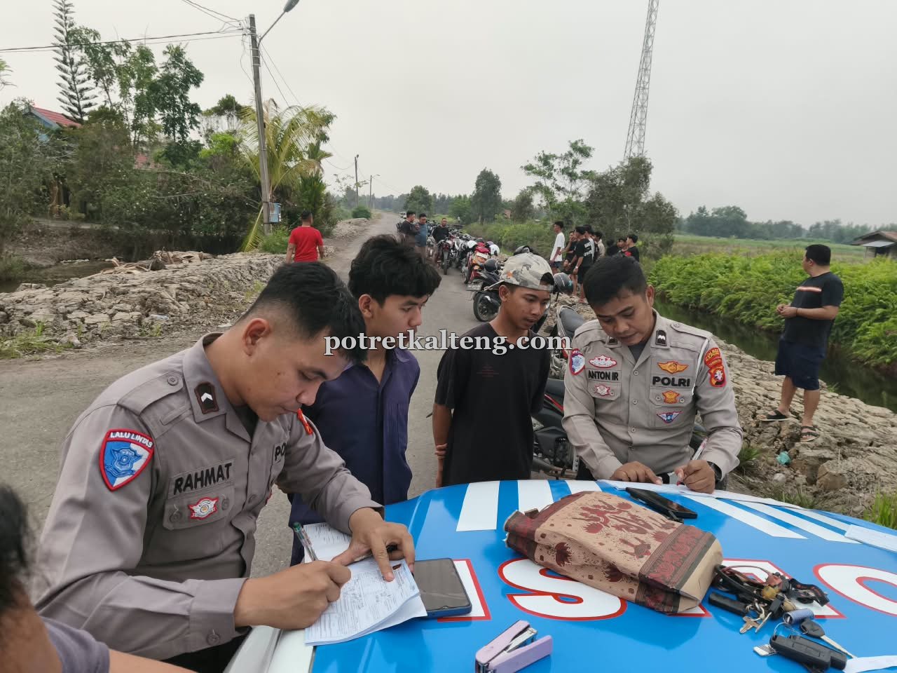 Satlantas Polres Kapuas Tindak 23 Pelanggar Balap Liar dan Knalpot Brong