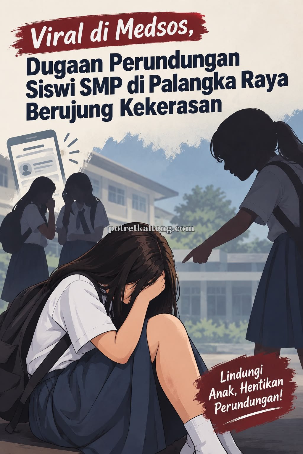 Viral di Medsos, Dugaan Perundungan Siswi SMP di Palangka Raya Berujung Kekerasan