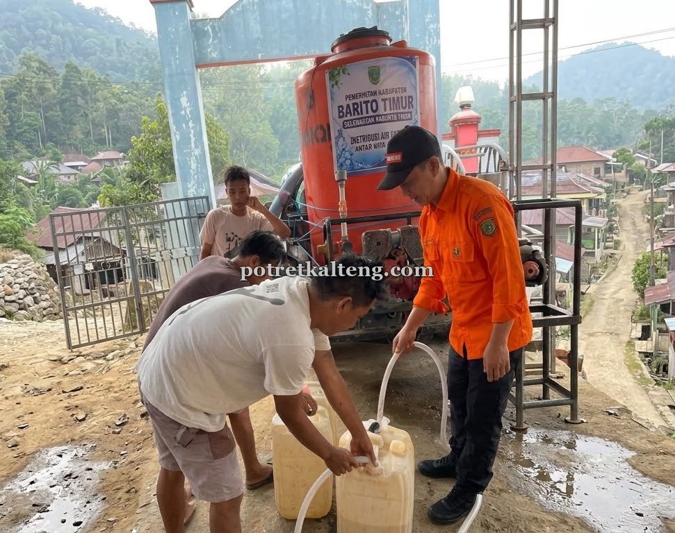 Kemarau Panjang Berdampak, Pemkab Bartim Bantu Pasokan Air Bersih ke Desa Saing