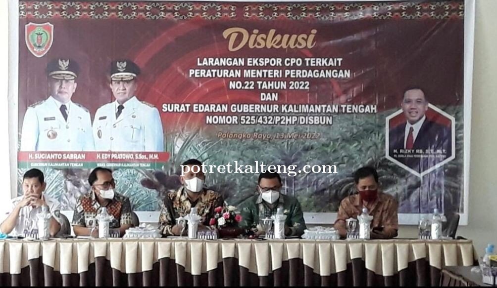 Dinas Perkebunan Prov Kalteng Gelar Diskusi  Pelarangan Ekspor CPO Oleh Pemerintah Pusat